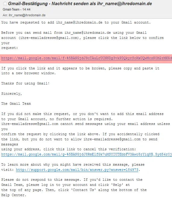 Google Mail - E-Mails von Konten bei ALL-INKL.COM abrufen, Bild 12