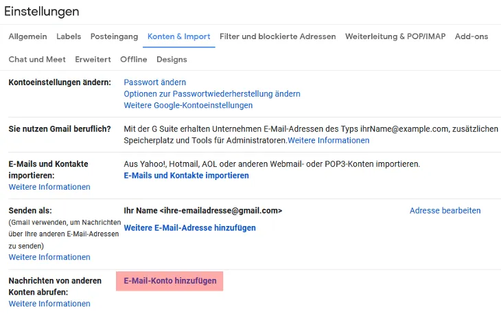 Google Mail - E-Mails von Konten bei ALL-INKL.COM abrufen, Bild 4