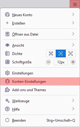 Thunderbird - E-Mail-Konto einrichten, Bild 1