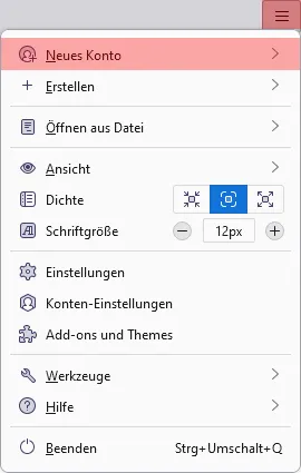 CalDAV - Kalenderfunktion - Thunderbird, Bild 1