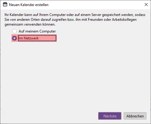 CalDAV - Kalenderfunktion - Thunderbird, Bild 3