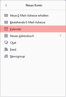 CalDAV - Kalenderfunktion - Thunderbird, Bild 2