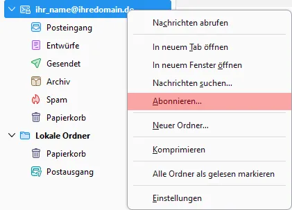 Thunderbird - IMAP-Ordner abonnieren, Bild 6