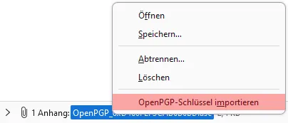 PGP-Verschlüsselung - Einrichtung unter Thunderbird, Bild 8