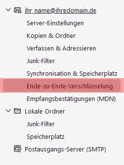 PGP-Verschlüsselung - Einrichtung unter Thunderbird, Bild 2