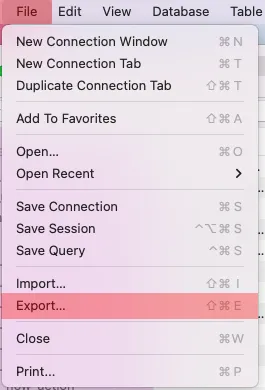 Sequel Ace für macOS - Datenbanksicherung anlegen, Bild 1