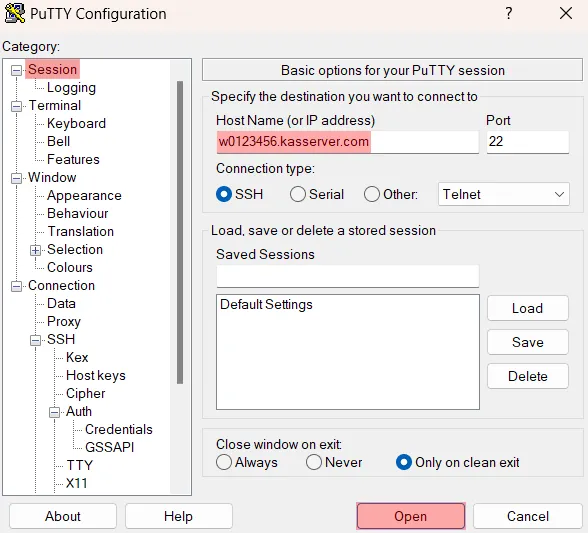 Dateiverwaltung - Verbindung mit PuTTY aufbauen (Public-Key-Verfahren), Bild 9