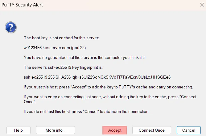 Dateiverwaltung - Verbindung mit PuTTY aufbauen (Public-Key-Verfahren), Bild 10