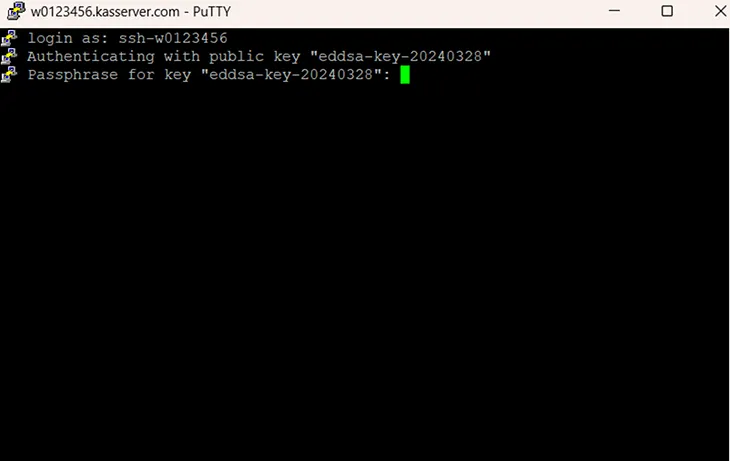 Dateiverwaltung - Verbindung mit PuTTY aufbauen (Public-Key-Verfahren), Bild 12