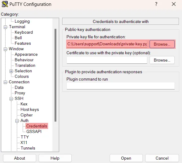 Dateiverwaltung - Verbindung mit PuTTY aufbauen (Public-Key-Verfahren), Bild 8