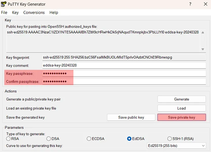 Dateiverwaltung - Verbindung mit PuTTY aufbauen (Public-Key-Verfahren), Bild 3