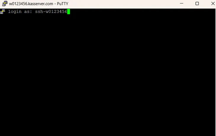 Dateiverwaltung - Verbindung mit PuTTY aufbauen (Passwort-Verfahren), Bild 3