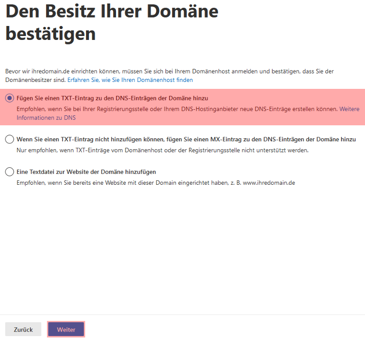 Office 365 - DNS-Einstellungen zur Nutzung von Office365, Bild 4