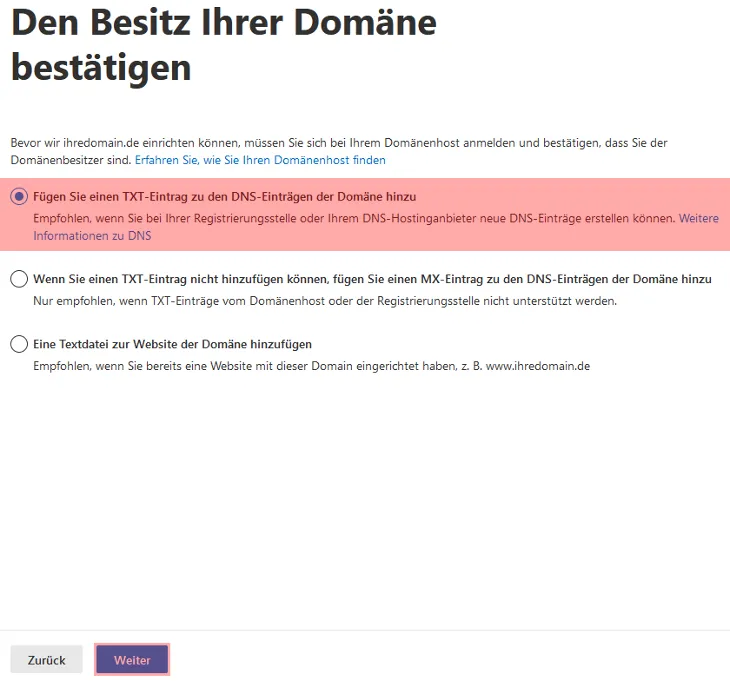 Office 365 - DNS-Einstellungen zur Nutzung von Office365, Bild 4