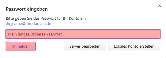 Vivaldi Browser - E-Mail-Konto einrichten, Bild 3