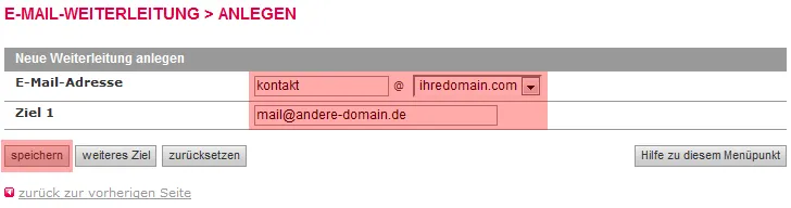 E-Mail - E-Mail-Weiterleitung einrichten, Bild 4