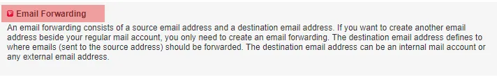 Email address, autoresponder, forwarding - How to create an email forwarding, Bild 2