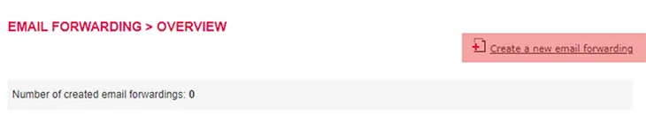 Email address, autoresponder, forwarding - How to create an email forwarding, Bild 3