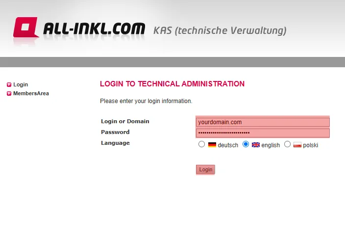 Domain Registration - Settings Overview, Bild 1