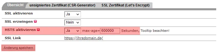 SSL-Zertifikat - Aktivierung von HSTS, Bild 3