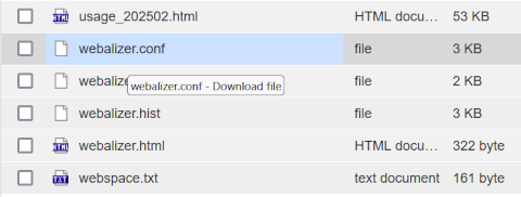 Webalizer (pre-installed) - Customize, Bild 1