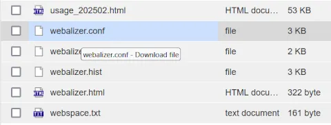 Webalizer (pre-installed) - Customize, Bild 1