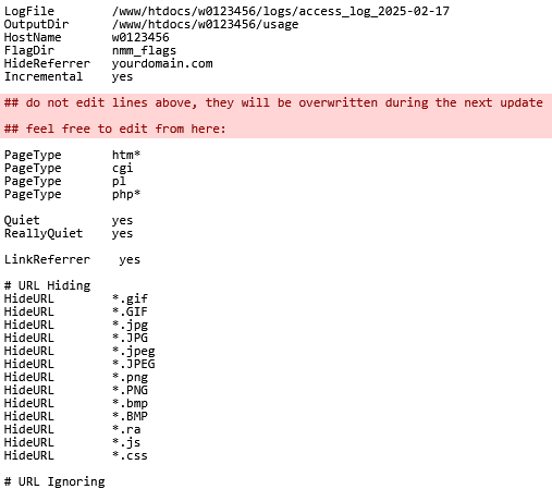 Webalizer (pre-installed) - Customize, Bild 2