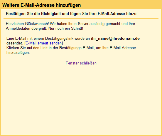 Google Mail - E-Mails von Konten bei ALL-INKL.COM abrufen, Bild 11