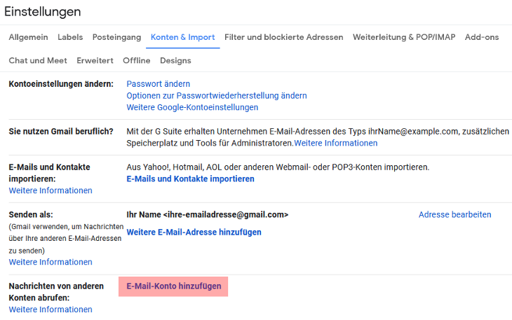 Google Mail - E-Mails von Konten bei ALL-INKL.COM abrufen, Bild 4