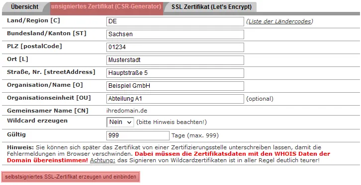 SSL - Einbindung selbstsigniertes SSL-Zertifikat, Bild 3