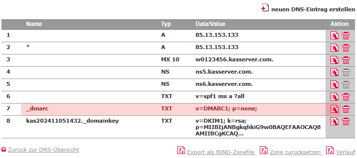 DNS-Werkzeuge - DKIM (bei Versand über externe Mailserver), Bild 3