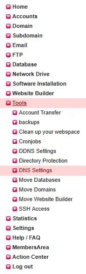DNS Tools - How to add a DKIM-record (in case of using an external email server), Bild 1