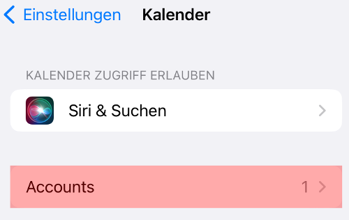 CalDAV - Kalenderfunktion - iOS Mail, Bild 3