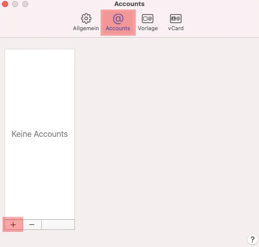 CardDAV - Synchronisierung von Kontakten - macOS Mail, Bild 2