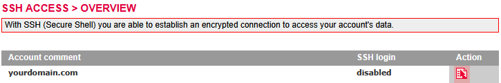 File Management - Activation of SSH (only possible in the main account), Bild 3