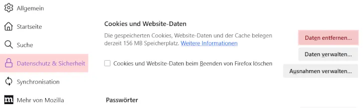 Mozilla Firefox - Cache und Cookies leeren, Bild 3