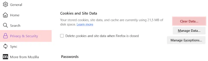 Mozilla Firefox - Empty cache and cookies, Bild 3