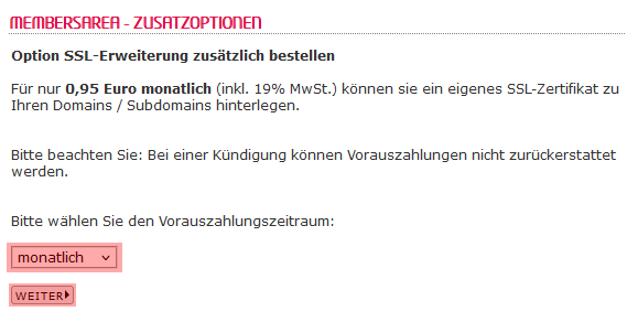 SSL-Erweiterung - Bestellung der SSL-Erweiterung, Bild 2