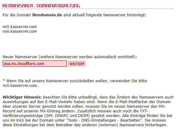 DNS-Werkzeuge - Nameserver ändern für Domain, Bild 4