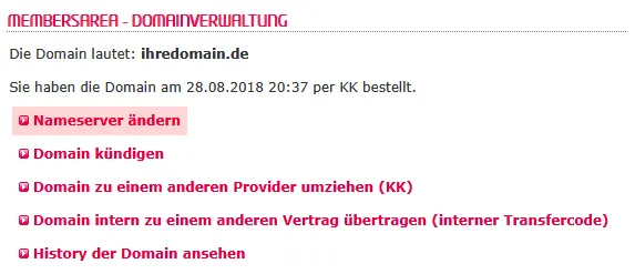 DNS-Werkzeuge - Nameserver ändern für Domain, Bild 3