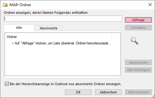 Outlook - IMAP-Ordner abonnieren, Bild 4