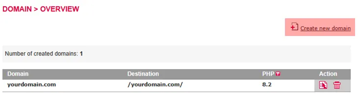 Domain Registration - How to set up a domain inside the KAS panel, Bild 3