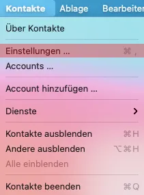 CardDAV - Synchronisierung von Kontakten - macOS Kontakte, Bild 1