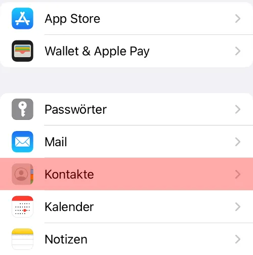 CardDAV - Synchronisierung von Kontakten - iOS Kontakte, Bild 2