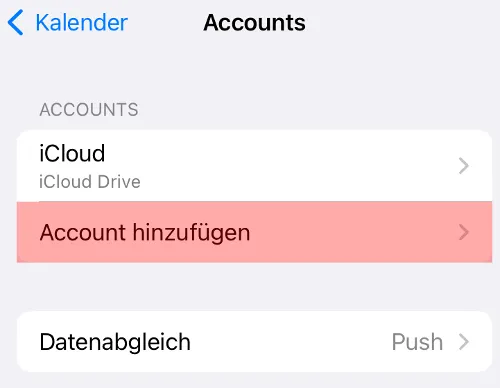 CalDAV - Kalenderfunktion - iOS Kalender, Bild 4