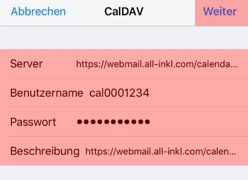 CalDAV - Kalenderfunktion - iOS Kalender, Bild 7