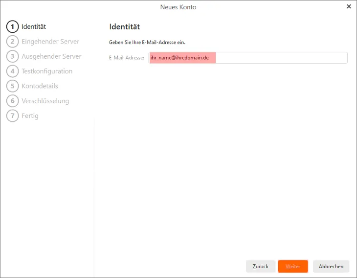 eM Client - E-Mail-Konto einrichten, Bild 3