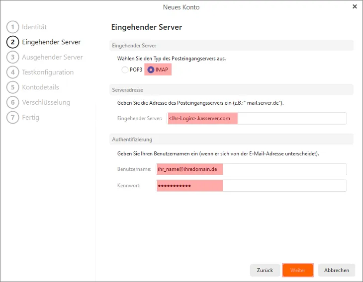 eM Client - E-Mail-Konto einrichten, Bild 4