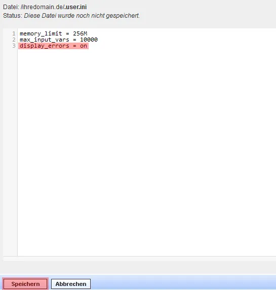 PHP Errorlog - Anlegen, Bild 4