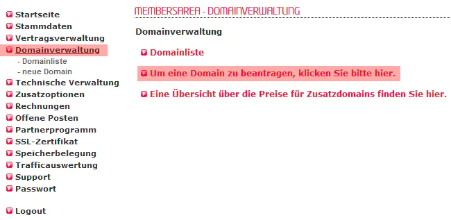 so funktioniert ein interner Wechsel - Freigabe der Domain, Bild 2
